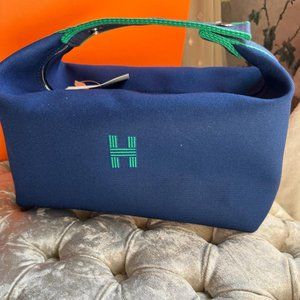 NEW 2024 Hermes Bride A Brac Holdall Large Travel Case Marine Blue Color Bag